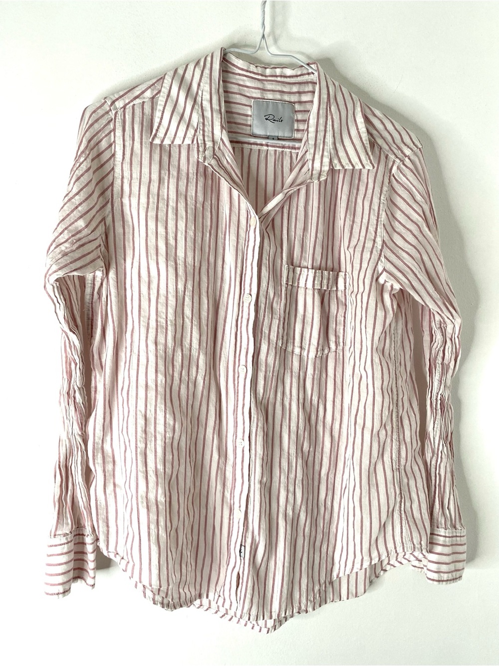 RAILS Farrah Kenai Stripe Long Sleeve Button Down Shirt Cotton Blend Relaxed Fit